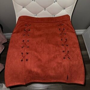 Suede skirt
